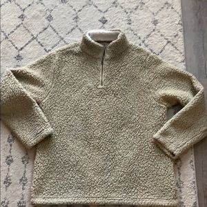 OVERSIZED SHERPA PISTACHIO GREEN PULL OVER